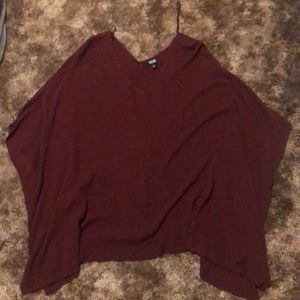 Maroon Poncho (NWOT)